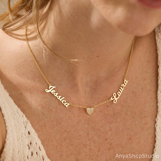 Personalized Two Name Necklace