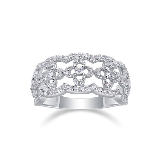 Elegance of Blossoms  Moissanite Wedding Ring