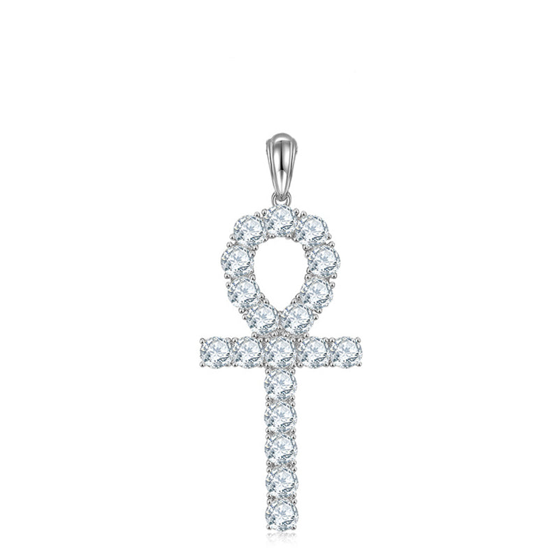 3mm/4mm/5mm Moissanite Special Cross Pendant Necklace