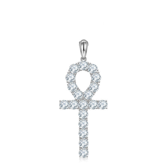 3mm/4mm/5mm Moissanite Special Cross Pendant Necklace