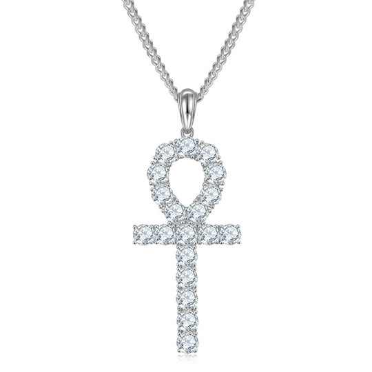 3mm/4mm/5mm Moissanite Special Cross Pendant Necklace