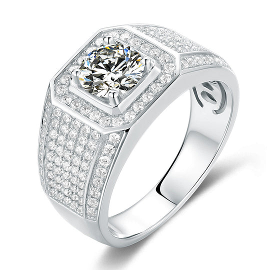 Moissanite Wedding Ring For Men