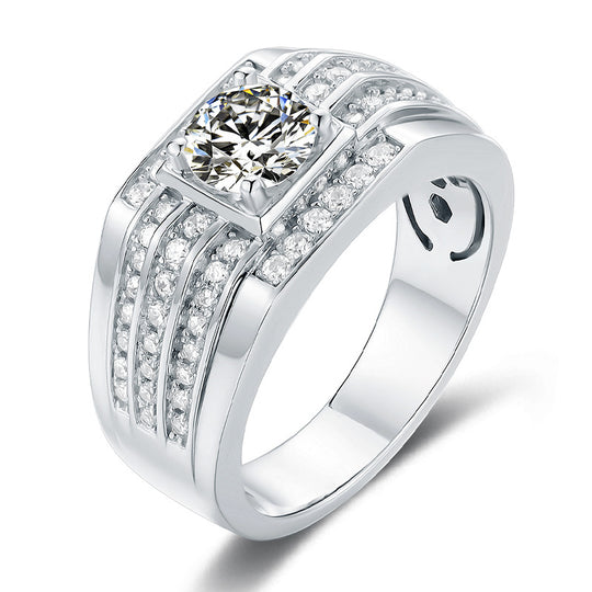 Moissanite Wedding Ring For Men