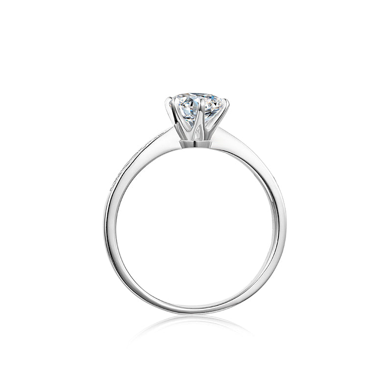 Classic 6 Prongs Moissanite Engagement Ring