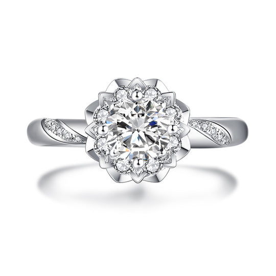 Simple Design Moissanite Engagement Ring