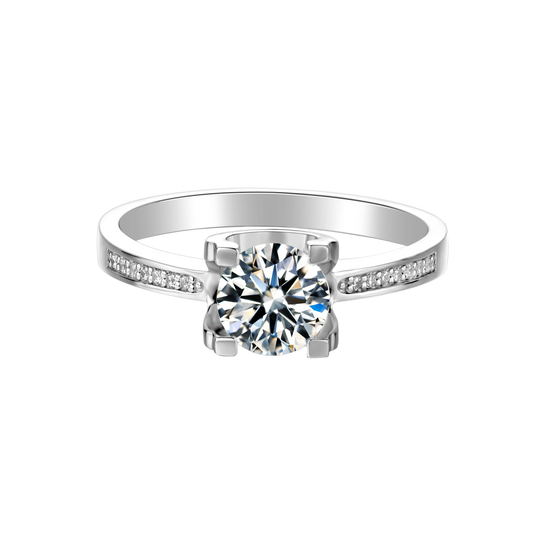 Classic Design 2 Moissanite Engagement Ring