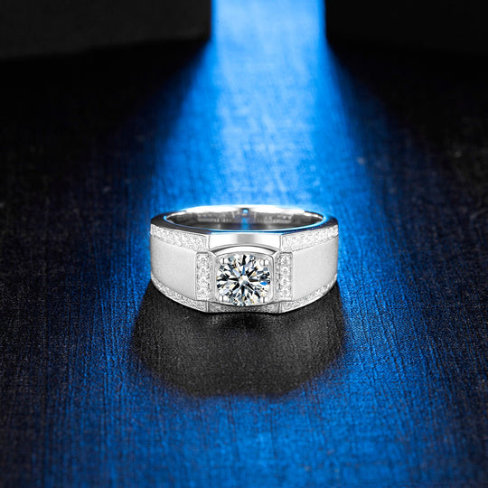 Moissanite Wedding Ring For Men