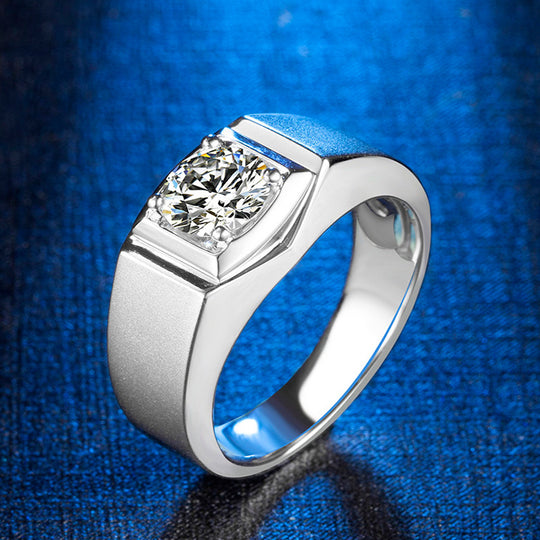 Moissanite Wedding Ring For Men