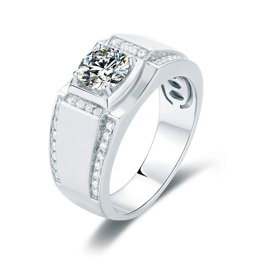 Moissanite Wedding Ring For Men