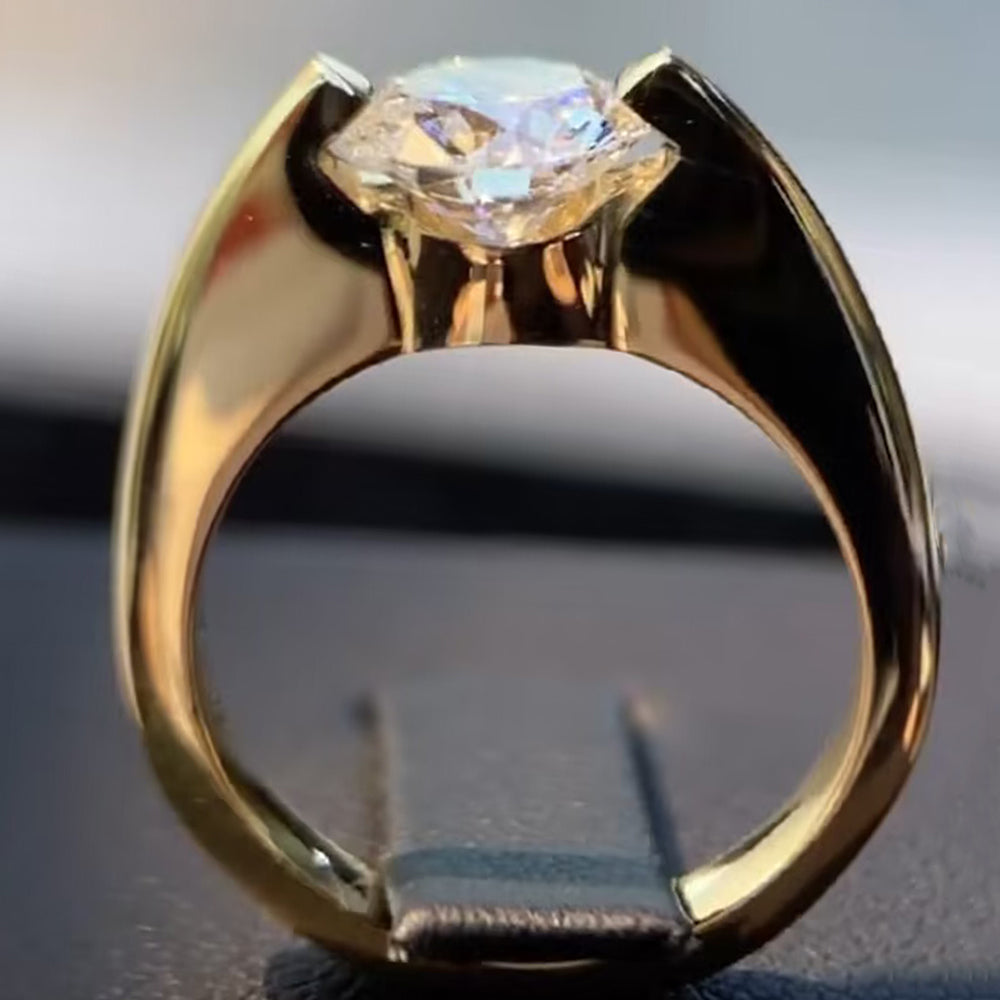 Funny Rotatable Moissanite Engagement Ring