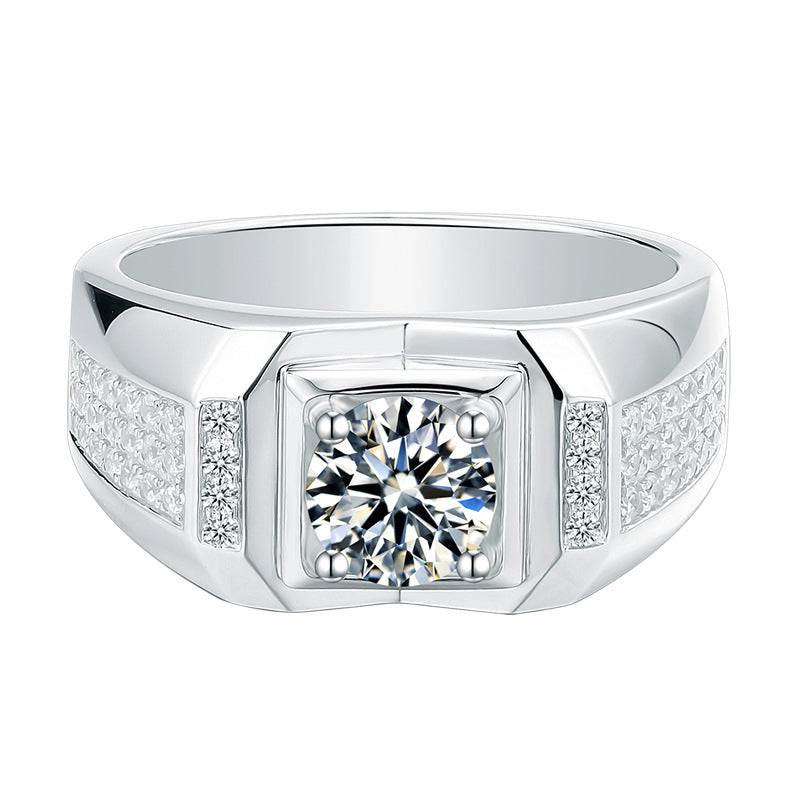 Moissanite Wedding Ring For Men