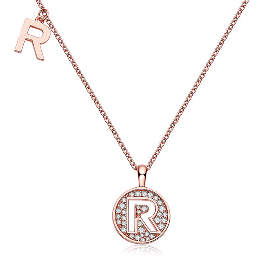 26 Letters Initial  Moissanite Necklace