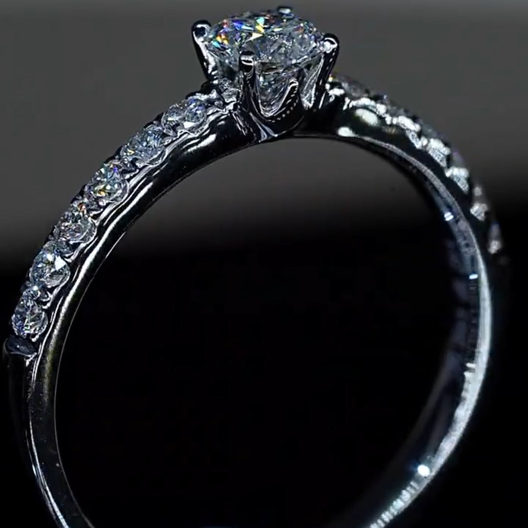 4-Claw Solitaire Moissanite Engagement Ring