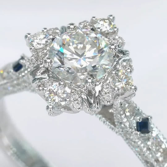 Elegant Design Moissanite Engagement Ring