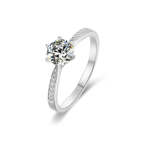 Classic 6 Prongs Moissanite Engagement Ring