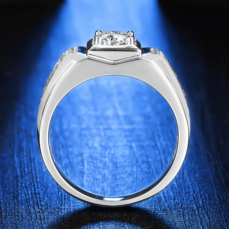 Moissanite Wedding Ring For Men