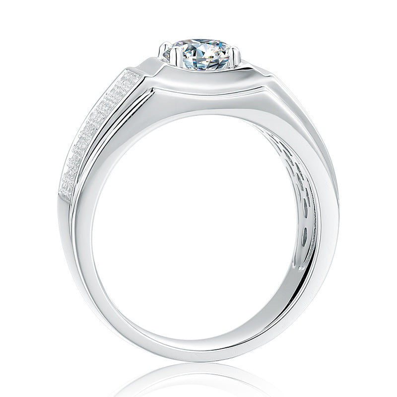 Moissanite Wedding Ring For Men