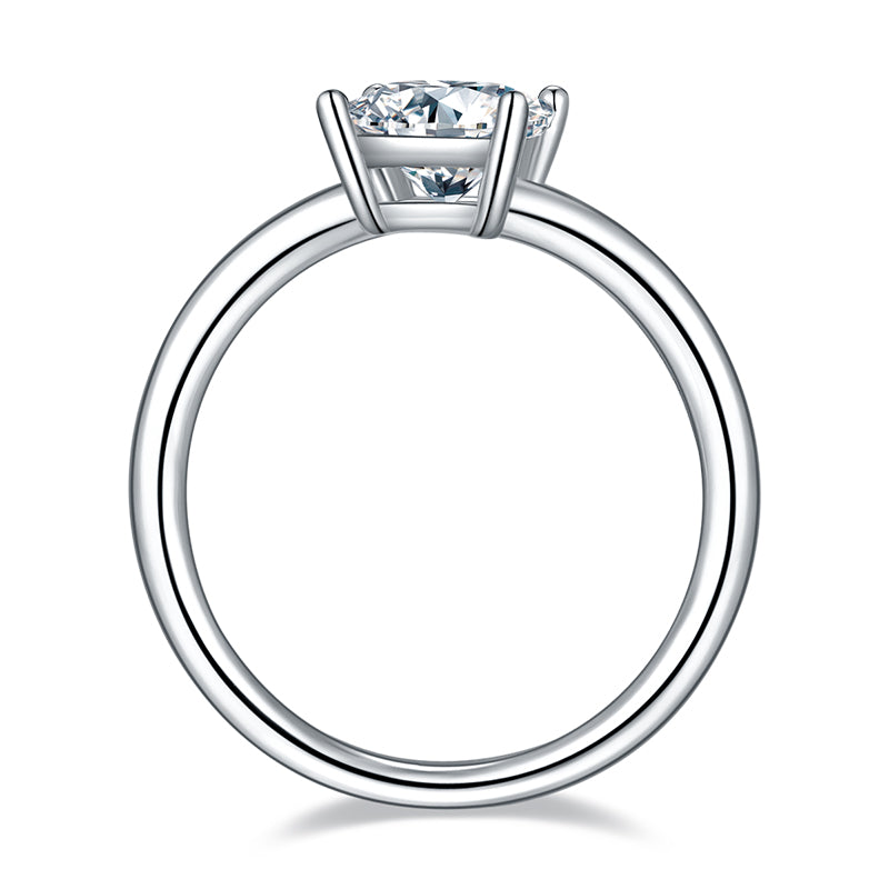 Princess Cut Solitary Moissanite Engagement Ring