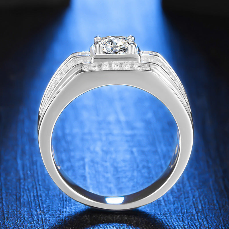 Moissanite Wedding Ring For Men