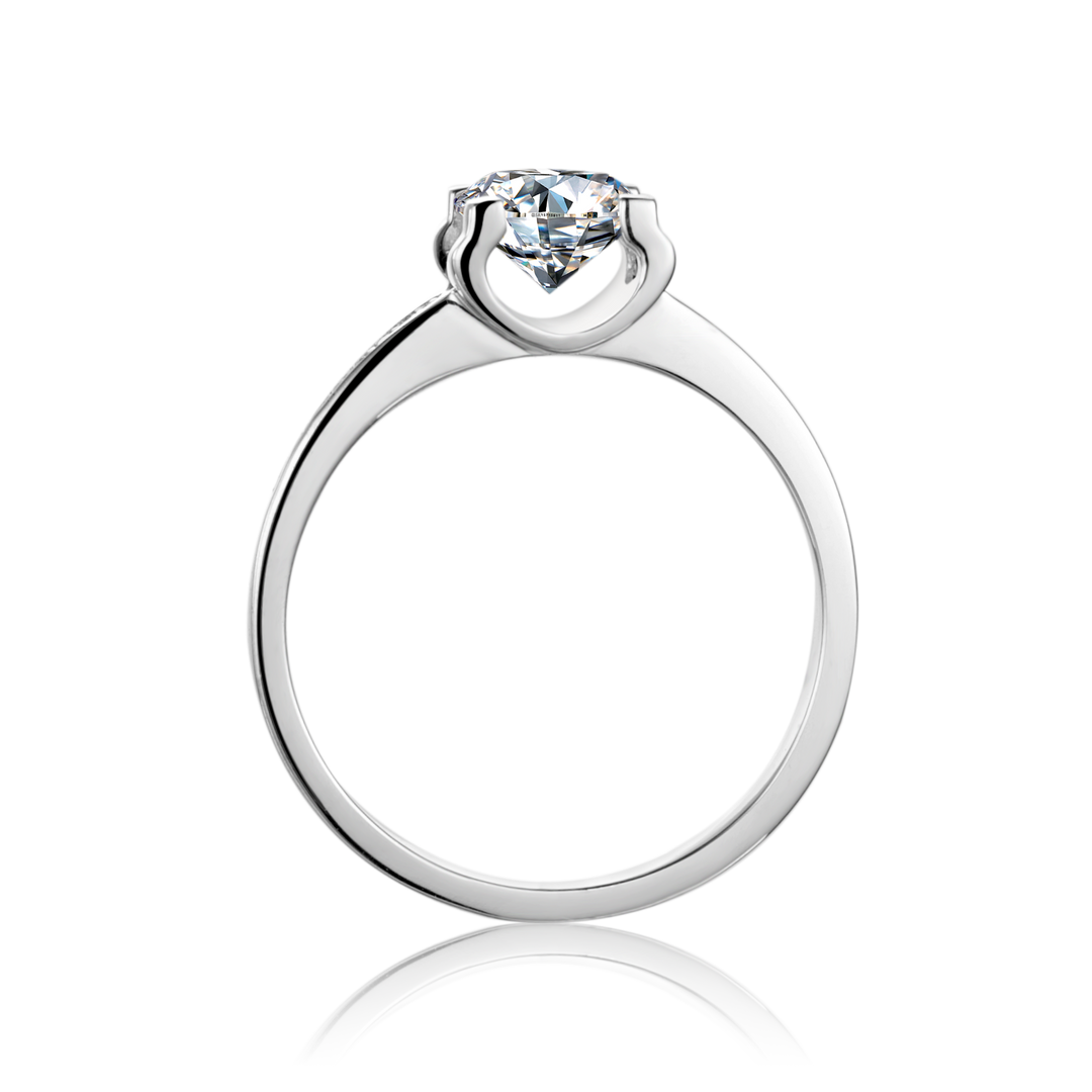 Classic Design 2 Moissanite Engagement Ring