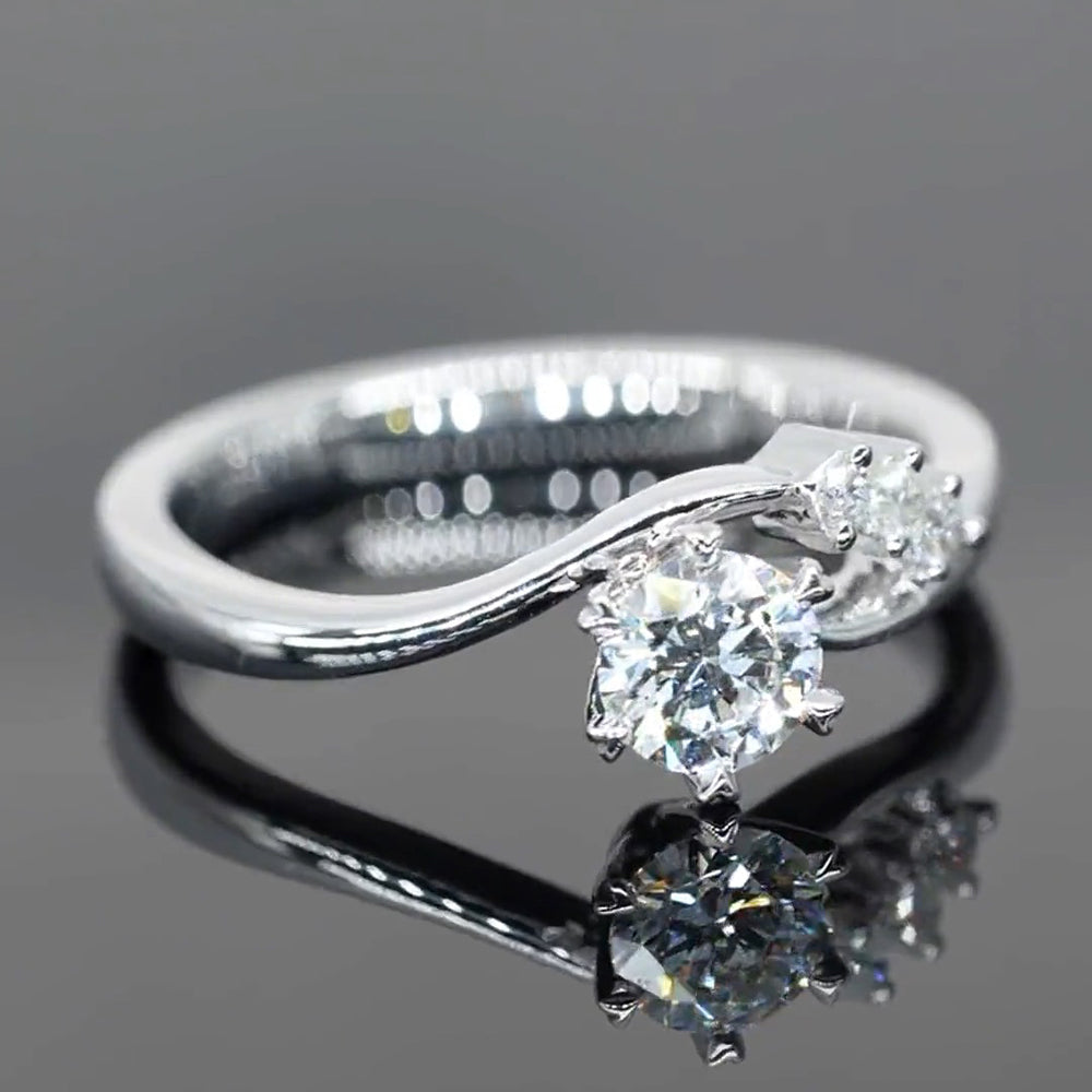 Moissanite Promise Ring Engagement Ring