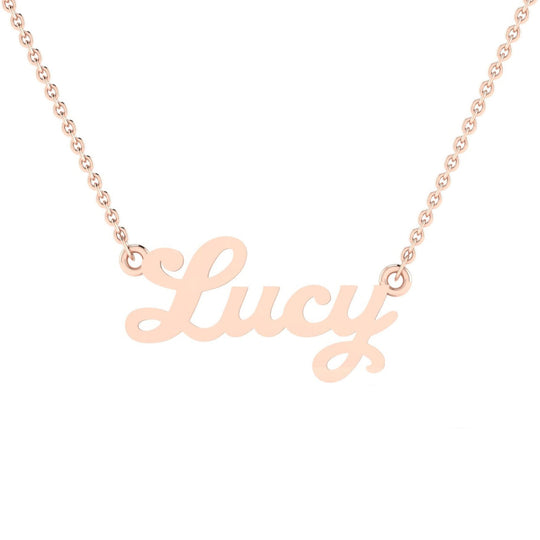 14K Solid Gold Custom Name Necklace For Women