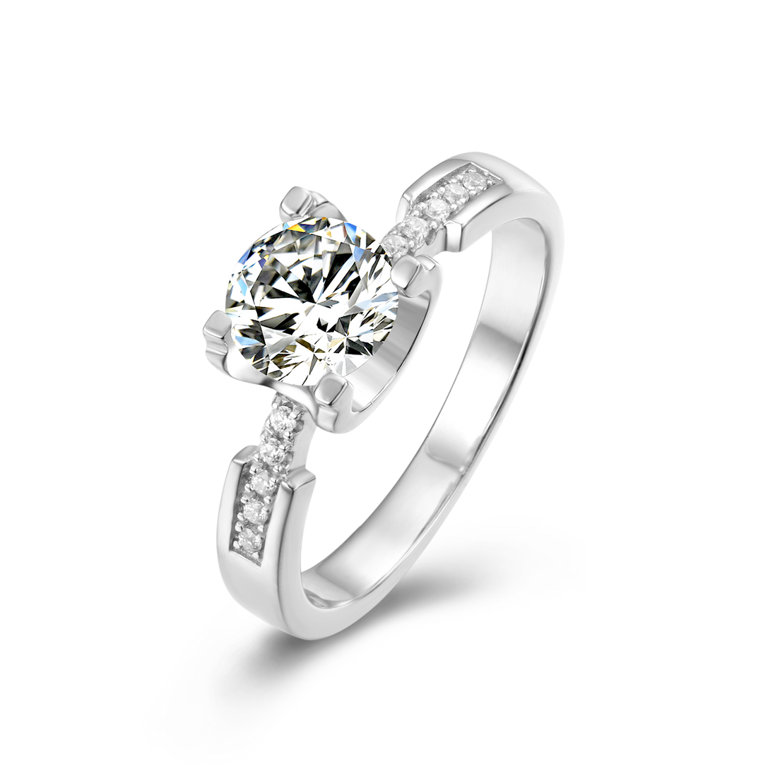 Classic Design Moissanite Engagement Ring