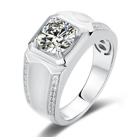 Moissanite Wedding Ring For Men