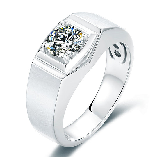 Moissanite Wedding Ring For Men