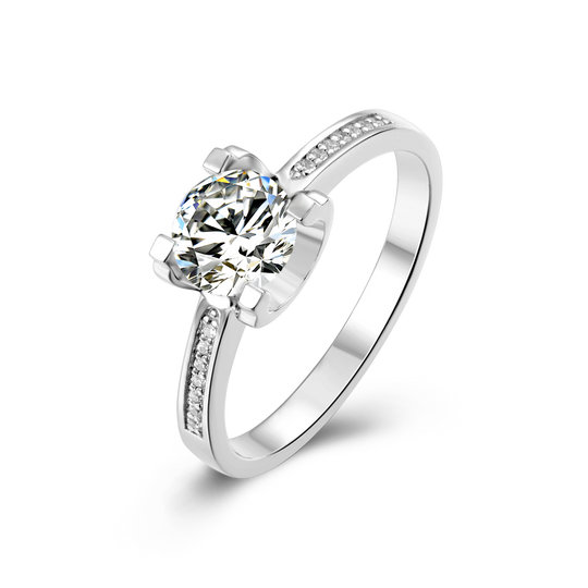 Classic Design 2 Moissanite Engagement Ring