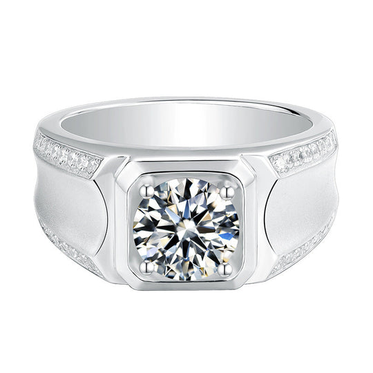 Moissanite Wedding Ring For Men