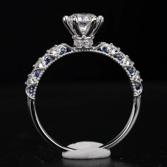 Vintage Design Moissanite Engagement Ring