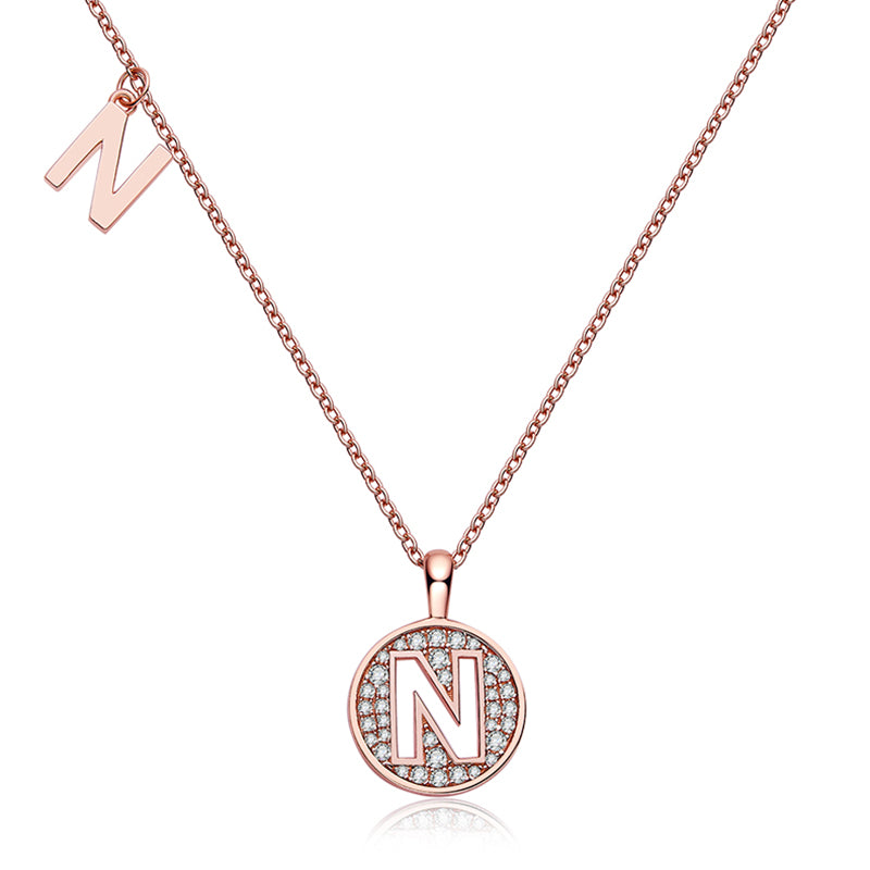 26 Letters Initial  Moissanite Necklace