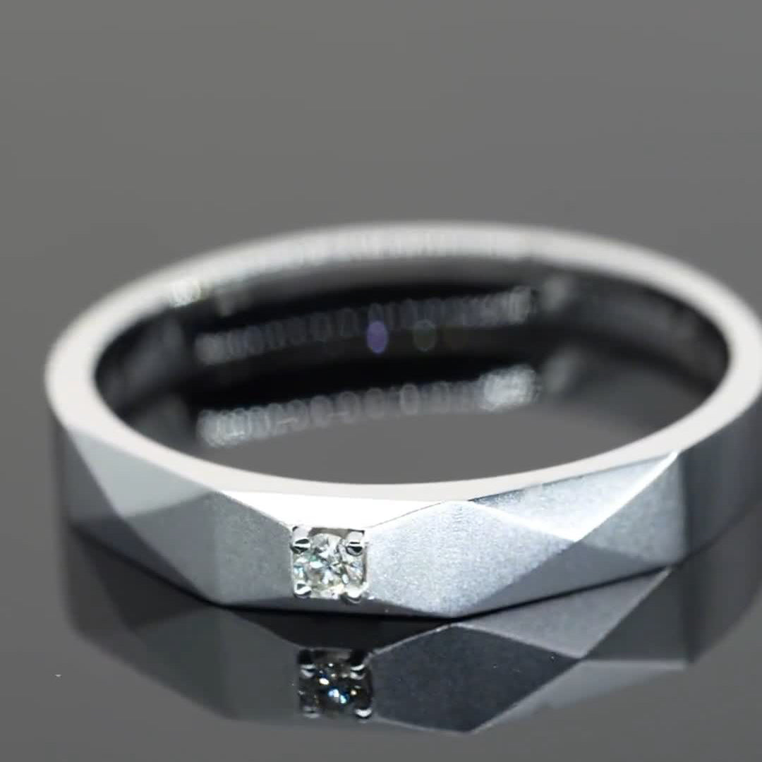 Unisex Simple Design Wedding Band