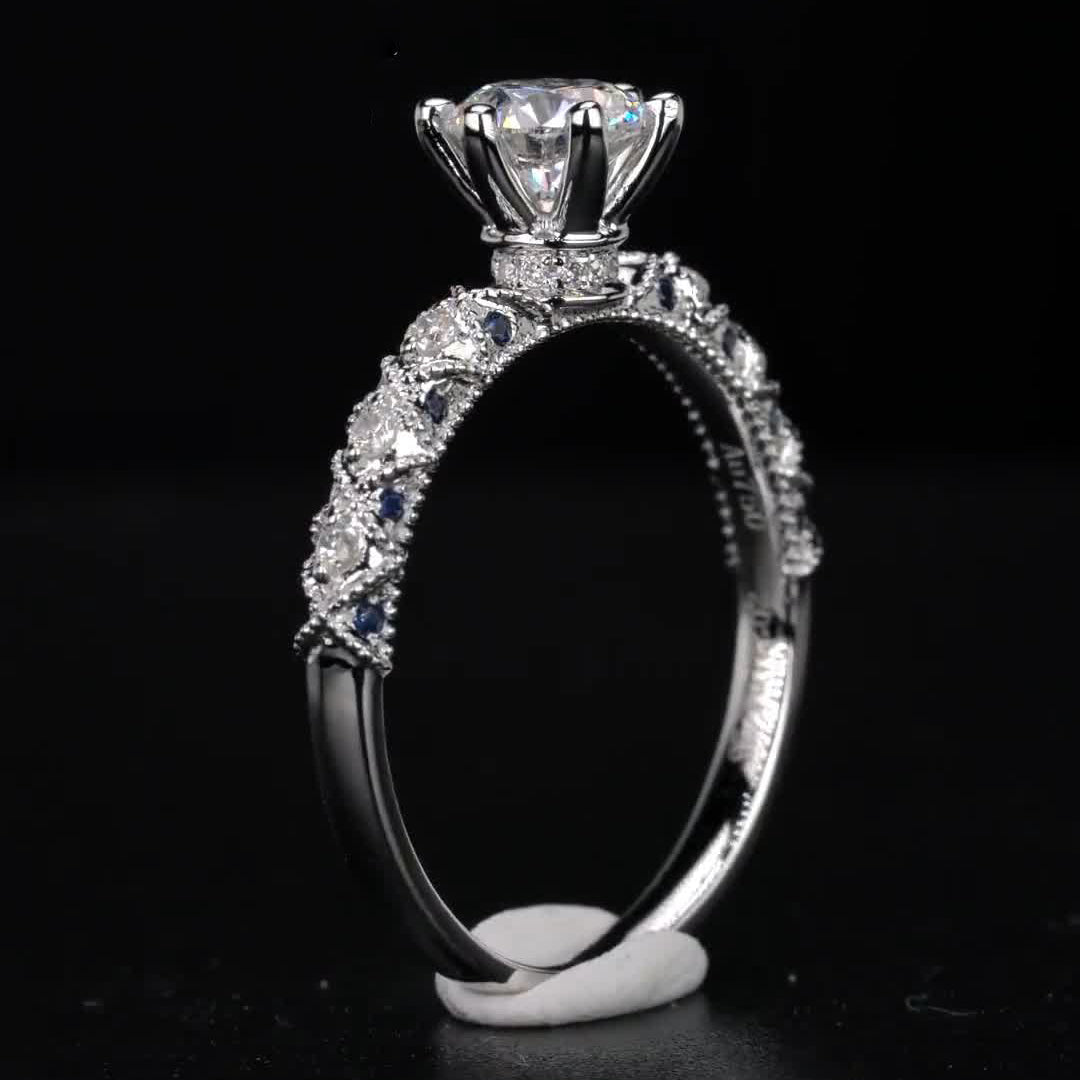 Vintage Design Moissanite Engagement Ring