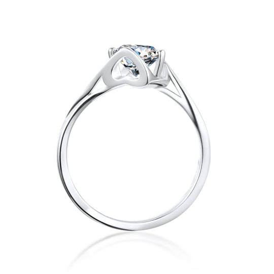 Kiss of Angel Moissanite Engagement Ring