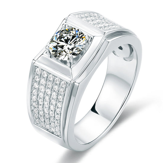 Moissanite Wedding Ring For Men