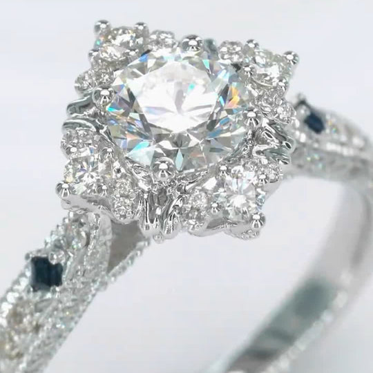 Elegant Design Moissanite Engagement Ring