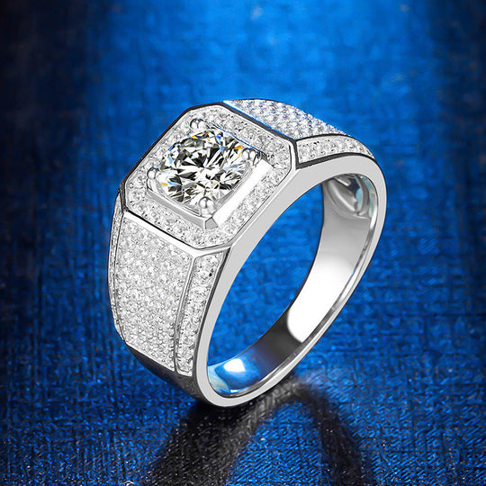 Moissanite Wedding Ring For Men