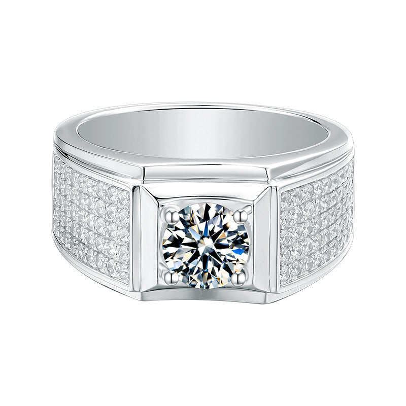 Moissanite Wedding Ring For Men