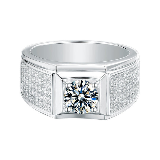 Moissanite Wedding Ring For Men