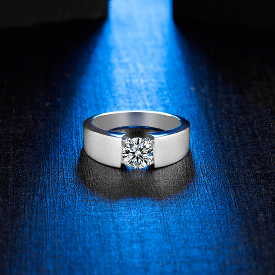 Moissanite Wedding Ring For Men