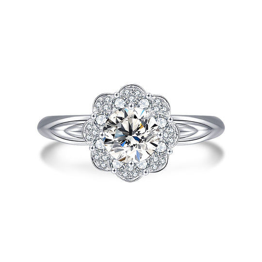 Knight 2 Tones  Moissanite Engagement Ring