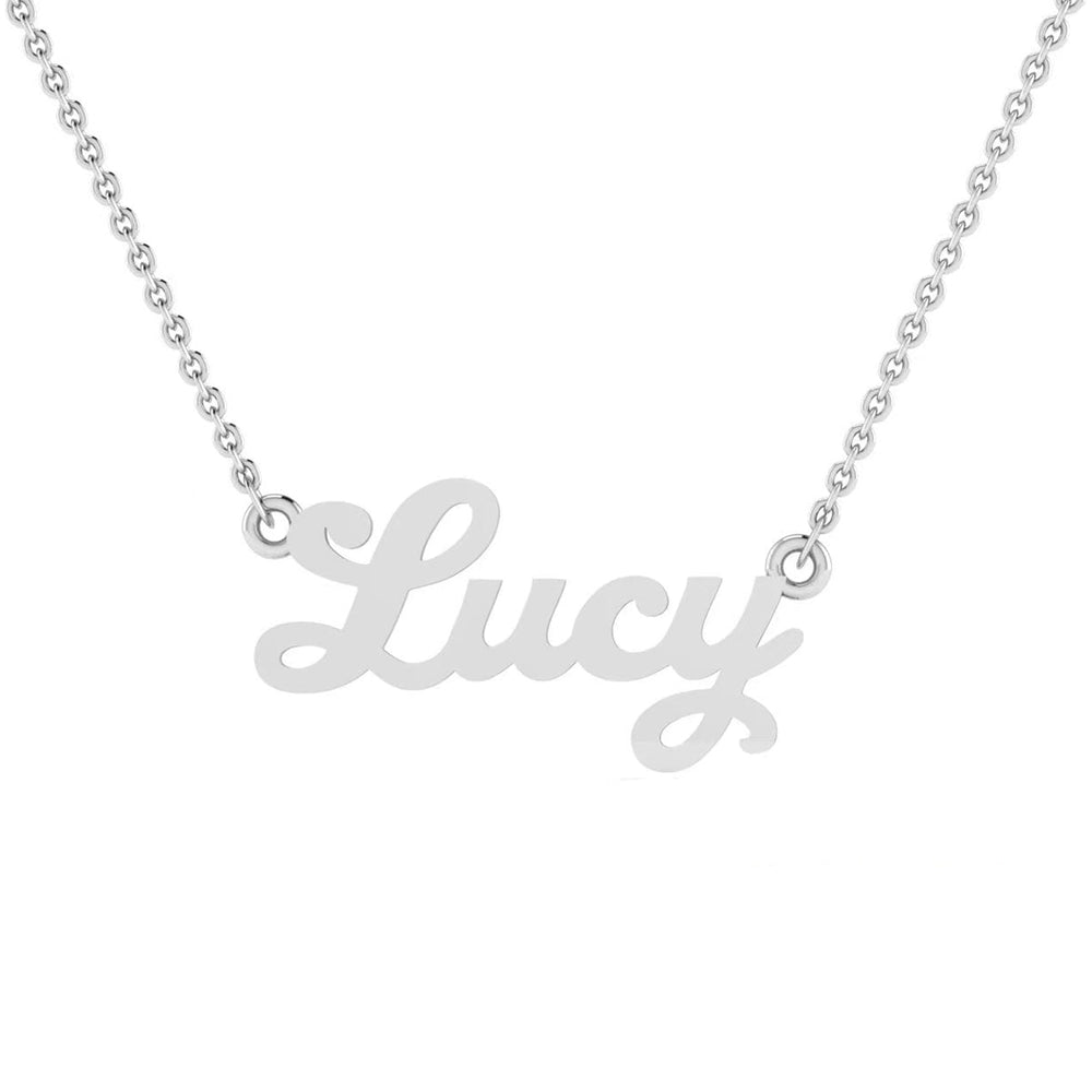 18K Solid Gold Custom Name Necklace For Women