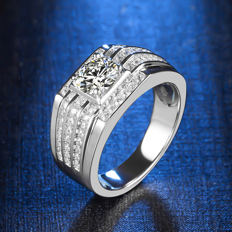 Moissanite Wedding Ring For Men