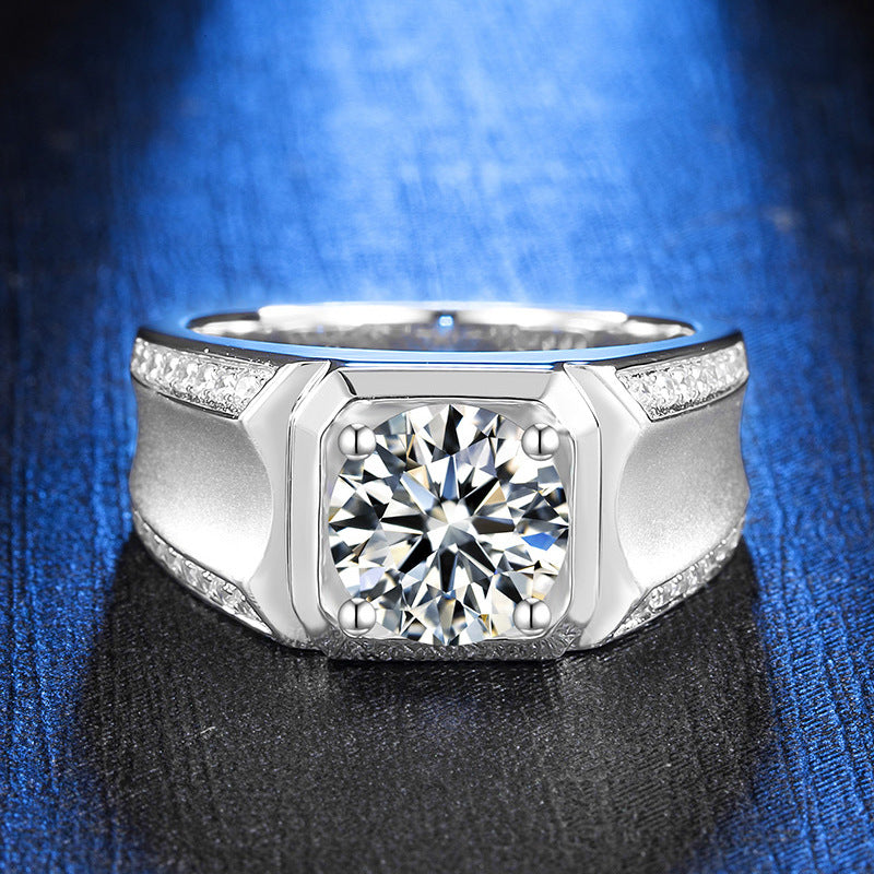 Moissanite Wedding Ring For Men