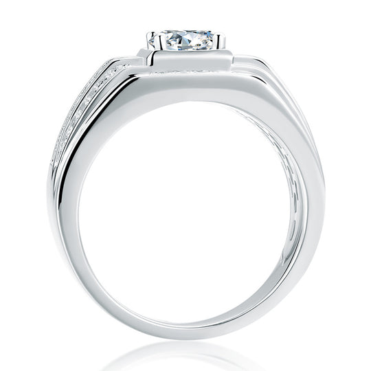 Moissanite Wedding Ring For Men