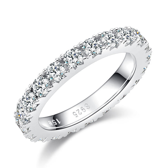 Wedding Band 3mm Moissanite Full Eternity Ring