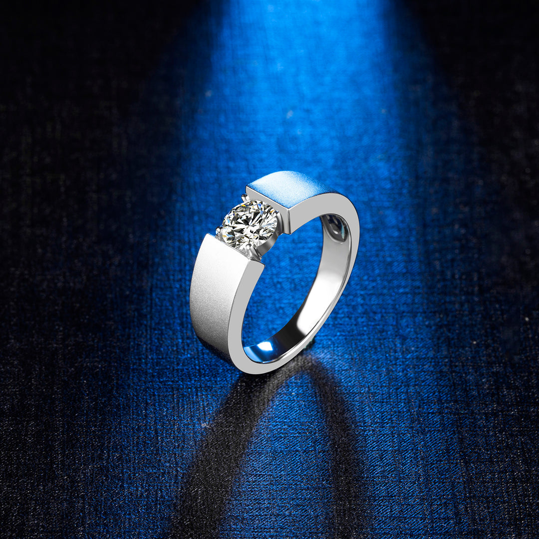 Moissanite Wedding Ring For Men