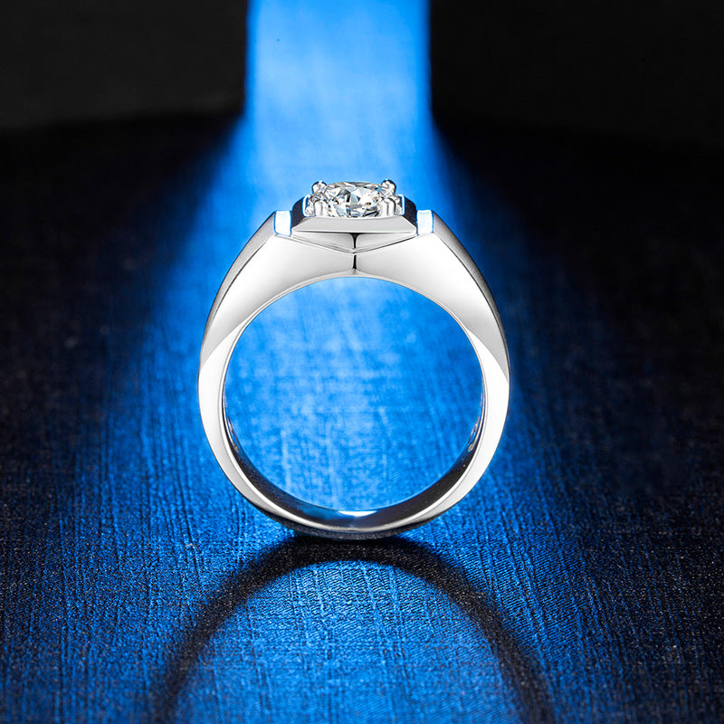 Moissanite Wedding Ring For Men